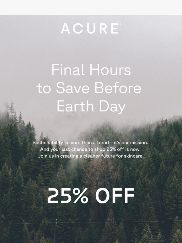 ⏳ Last Call Before Earth Day—25% Off Ends Soon!