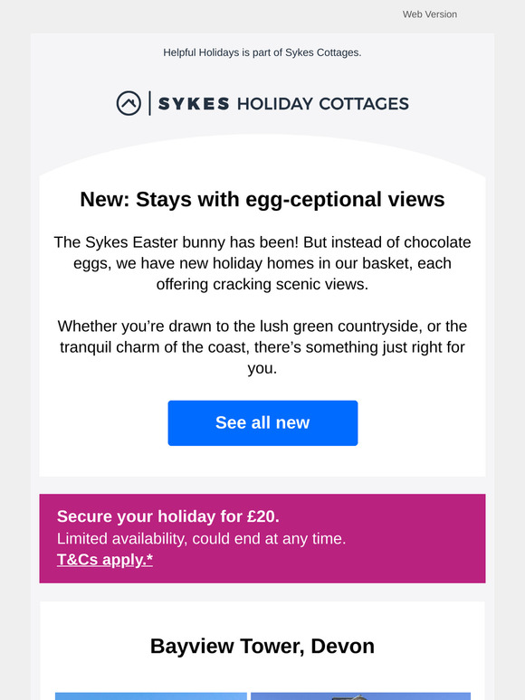 Just added: Stays with egg-ceptional views