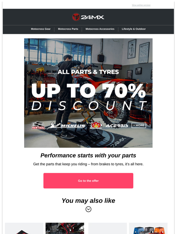 More power. Less spend. Up to 70% off all parts
