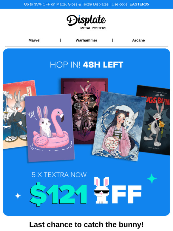 🐇  Up to 35% OFF: The bunny’s getting away!
