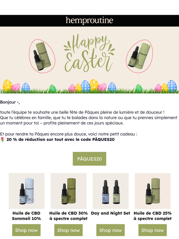 Joyeuses Pâques – et -20 % sur toute la boutique ! 🐰