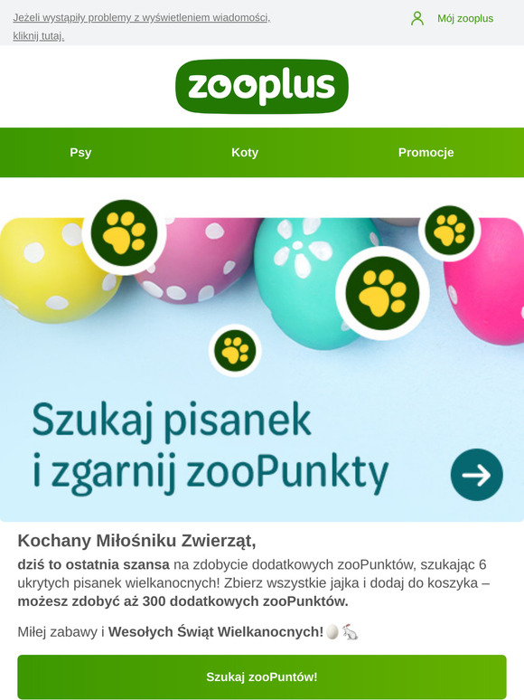 Ostatnia szansa: Szukaj pisanek i zgarnij dodatkowe zooPunkty!