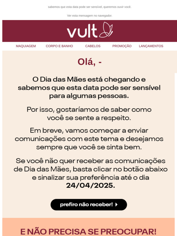 qual o seu sentimento no Dia das Mães?
