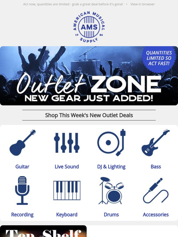 OUTLET ZONE NEW ARRIVALS - Hundreds of Used Gear Deals Just Added