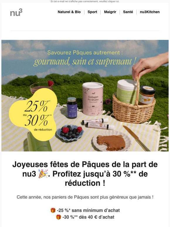 🐰 —, 30 % de réduction pour vous à Pâques