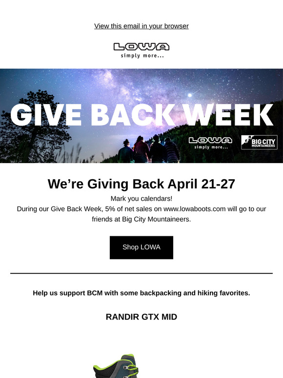 Help Us Support Big City Mountaineers 🏔️🎒