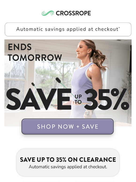🚨 UP TO 35% OFF Ends Tomorrow
