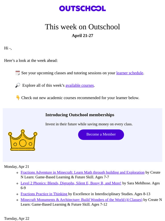 This week on Outschool 🗓️