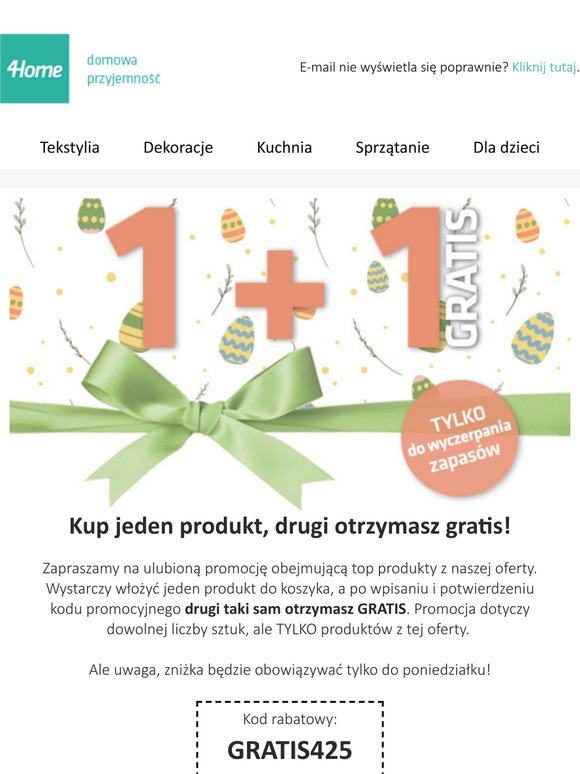 Promocja 1 + 1 GRATIS tylko do poniedziałku!