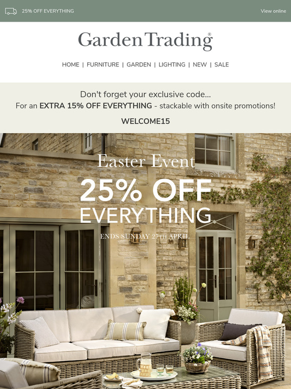 25% OFF Harting? Your garden’s made