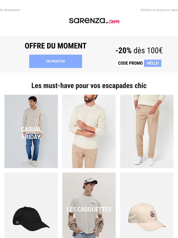 -20% sur vos essentiels de printemps