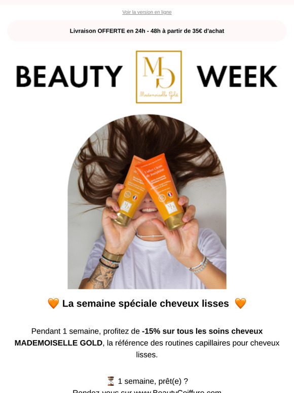BEAUTY WEEK 🧡 : -15% sur Mademoiselle Gold