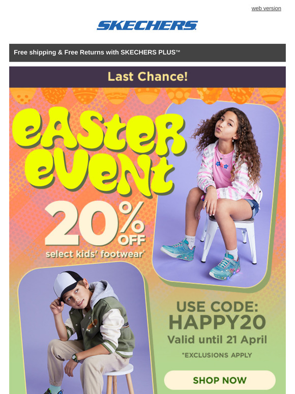 ‼️ Last chance to shop the Skechers Easter Event! ‼️
