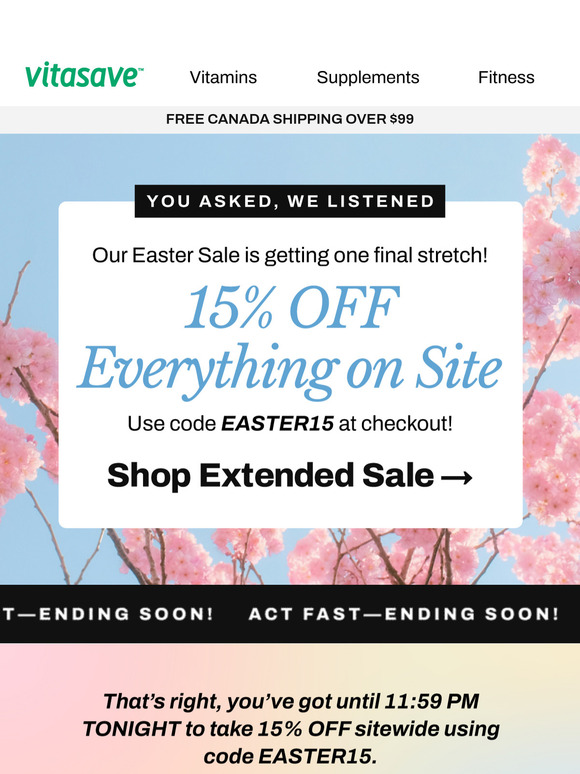 🎉 SURPRISE! Our Easter Sale is Extended Until Midnight!