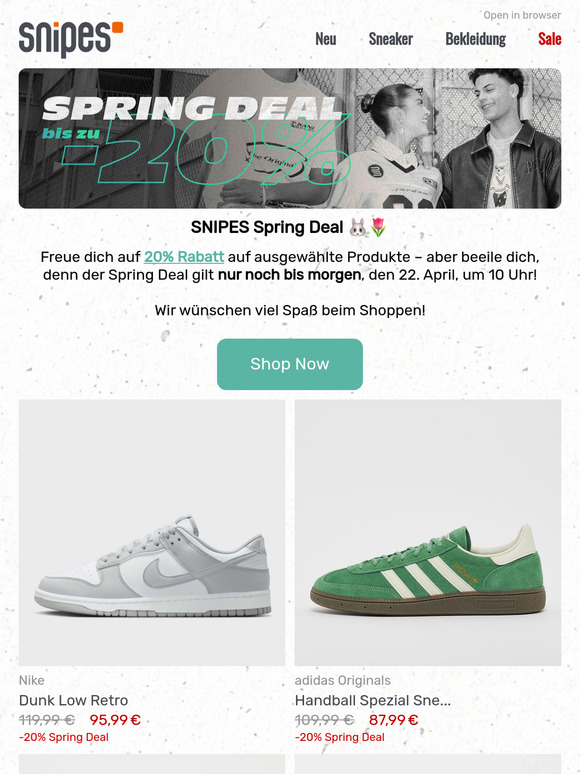 ⏳ Nur noch bis morgen: Bis zu 20% Rabatt!