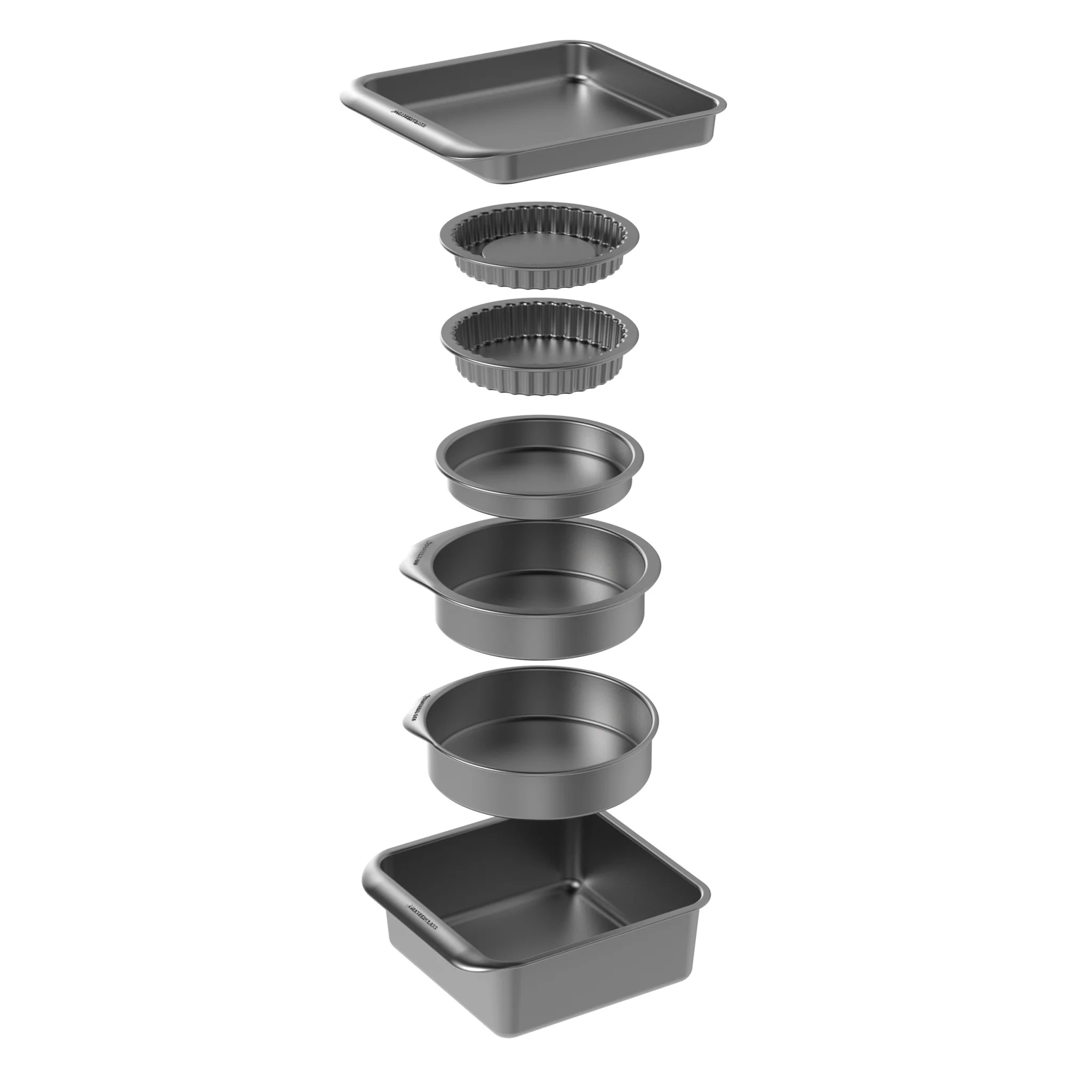 Image of MasterClass Smart Space Stacking Seven Piece Non-Stick Roasting, Baking & Pastry Set