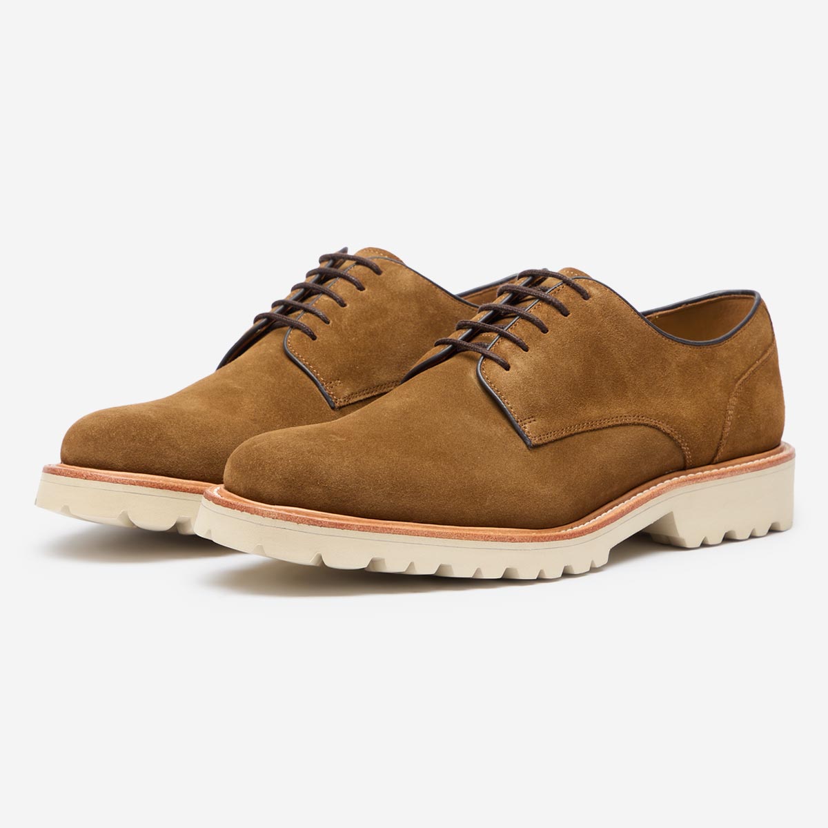 alderton tan suede derby shoes