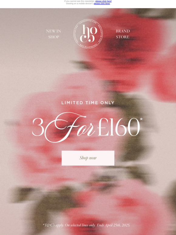 It's back – get 3 items for £160