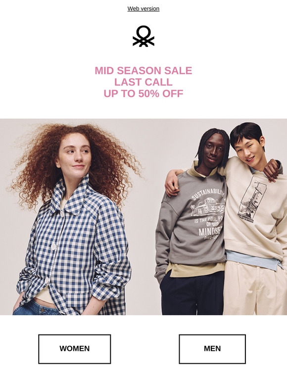 Mid Season Sale: final hours up to 50% off