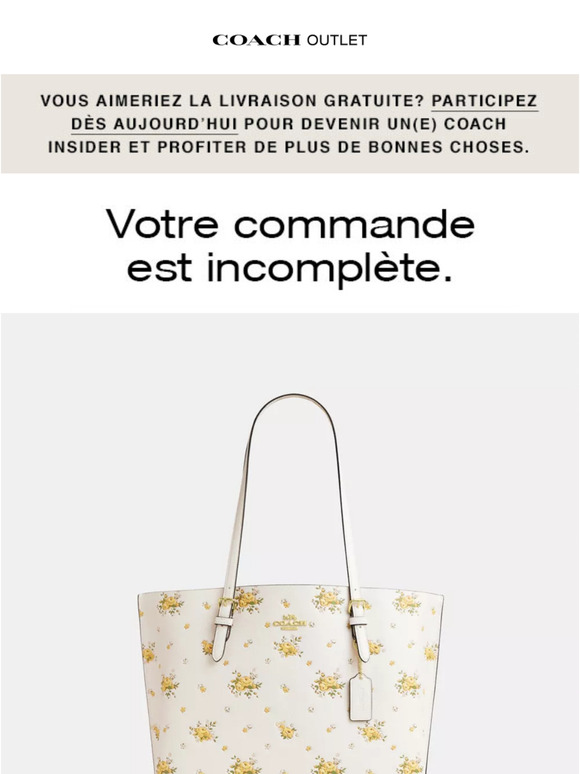 OBJET : Votre panier d’achat