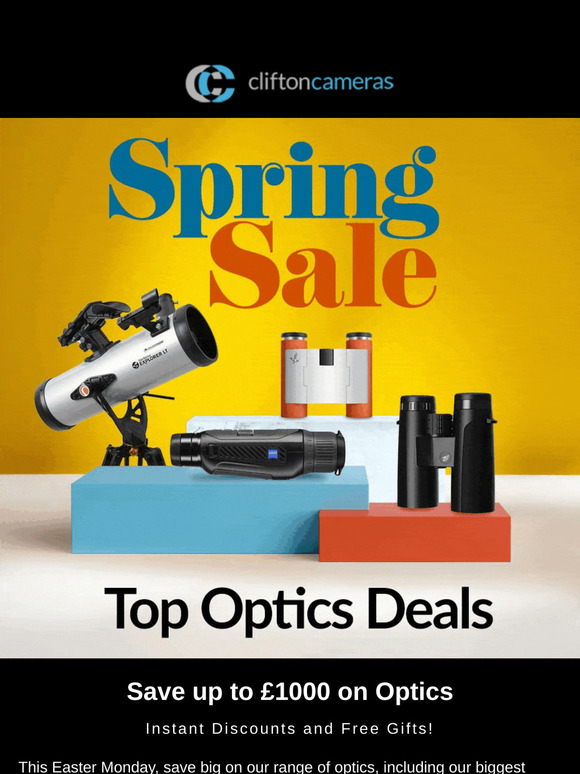 Our best deals on Binoculars, Scopes and Thermals 🌼