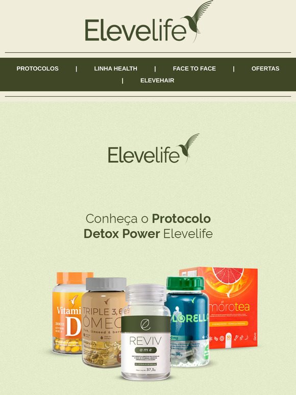 🐰 Exagerou na Páscoa? Agora é hora do Detox!🌿 Conheça o Protocolo Detox Power da Elevelife ⬇️