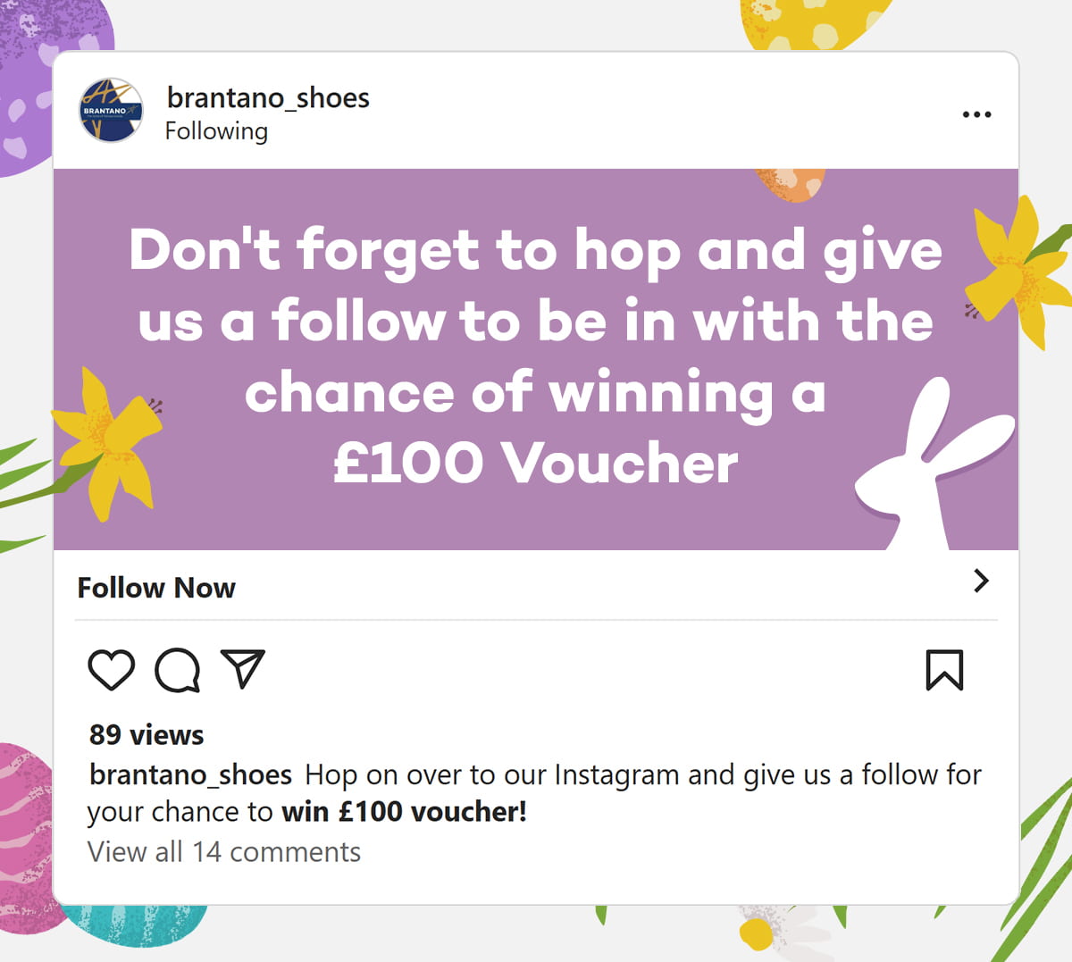 Don't forget to hop and give us a follow to be in with the chance of winning a £100 Voucher