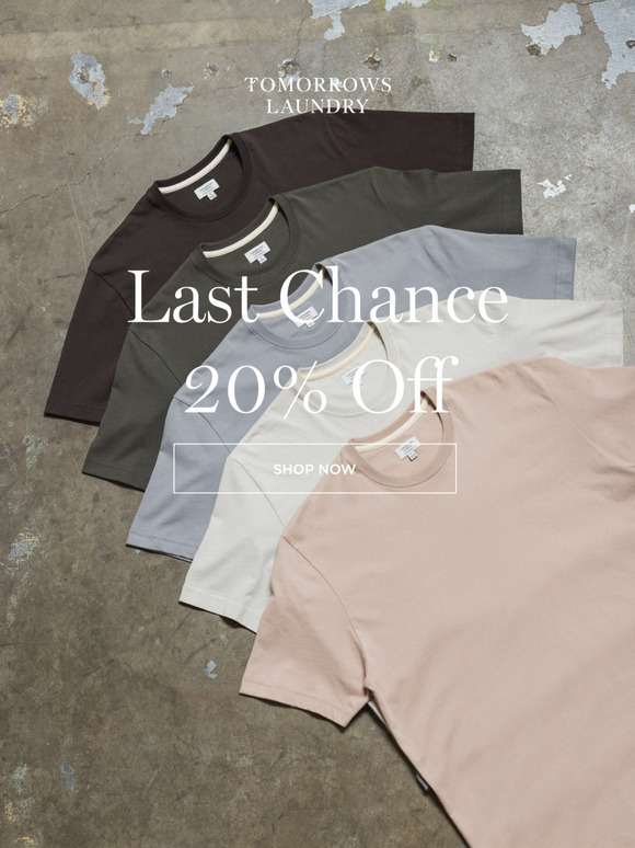 Final Hours. 20% Off Ends Tonight