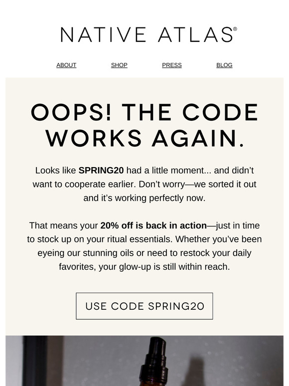 We made it right – SPRING20 is good to go