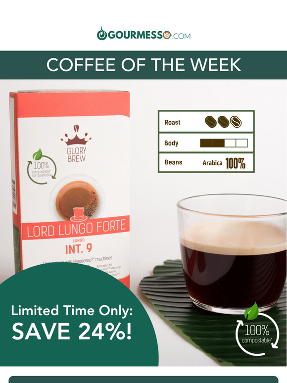 SAVE 24% on this Dark Roast Lungo ☕