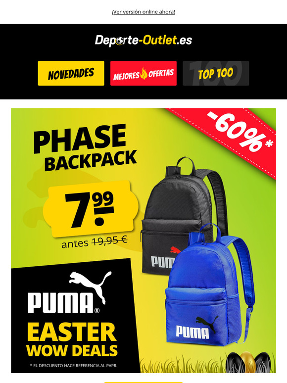 Mochila PUMA Phase ¡sólo 7,99 €! 🎒