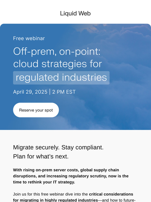 [Upcoming webinar] HIPAA. PCI. SOC. Here’s how to stay compliant in the cloud