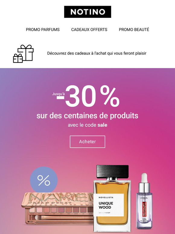 Jusqu'à -30 % sur des centaines de produits