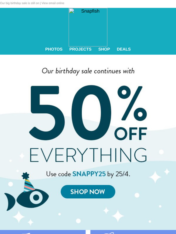 🥳 Break out the party hats — 50% OFF everything is here!