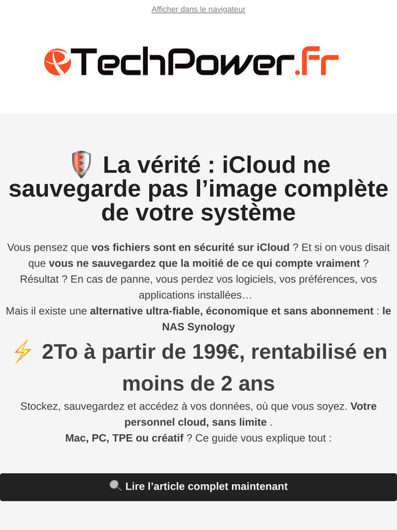 🎯 iCloud ne vous dit pas tout… Découvrez l’alternative qui sauvegarde vraiment votre Mac !