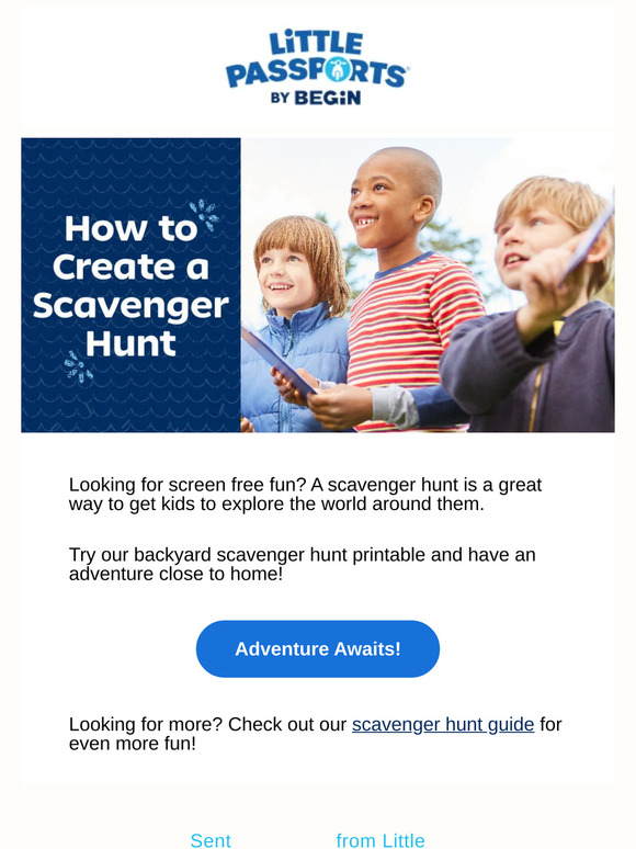 🔍 Free Scavenger Hunt Printable for Kids!