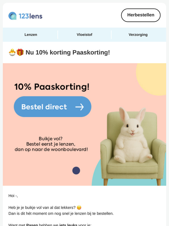 10% korting 🐣Fijne tweede Paasdag!