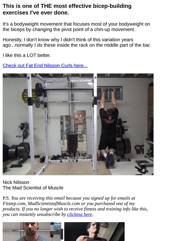 Fat End Nilsson Curls for monster biceps and forearms...