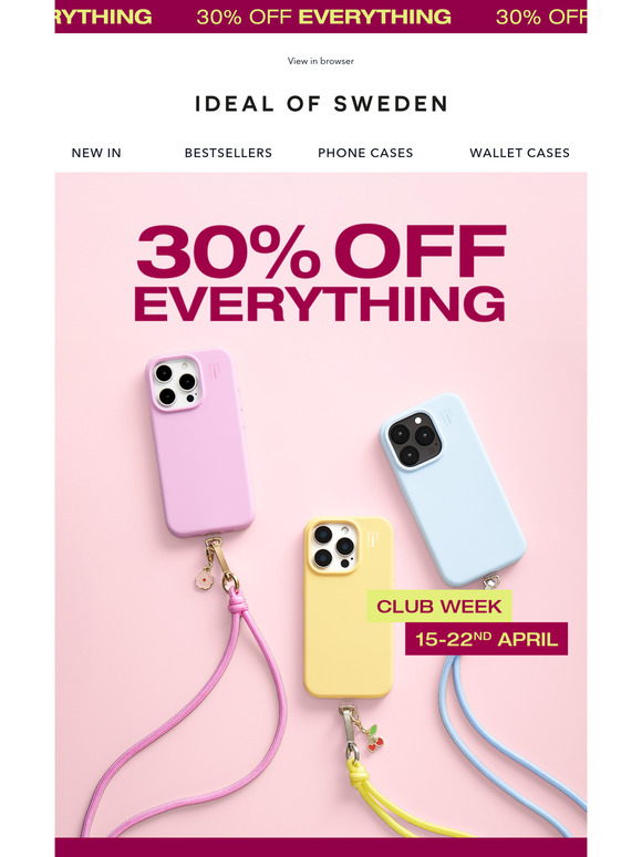 Dagens deal: 30% PÅ ALLT 💥