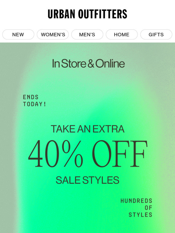 FINAL HOURS: Extra 40% Off Sale Styles!