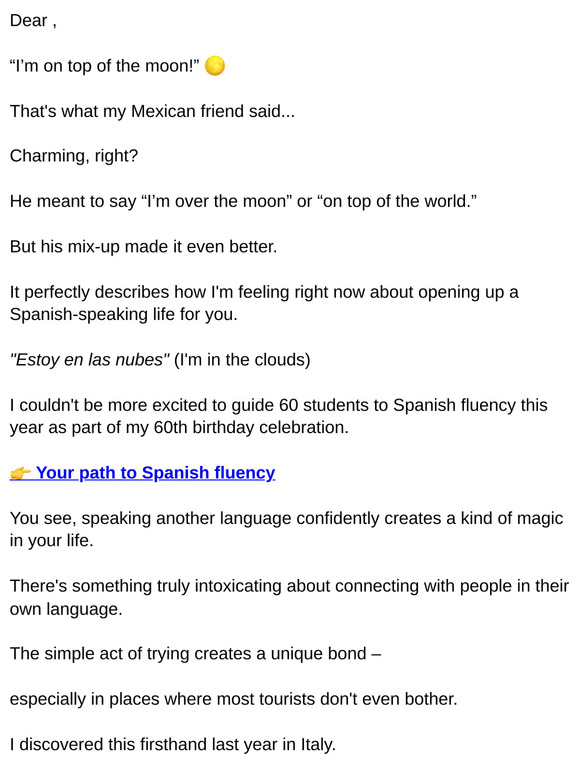 The feelings Spanish gives you