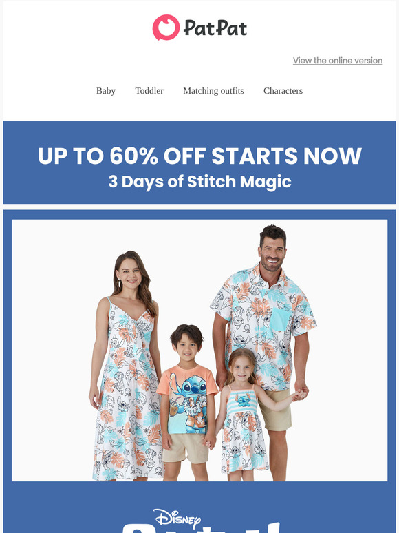 Aloha, Deals! Up to 60% Off Stitch Vacation Looks 🌺