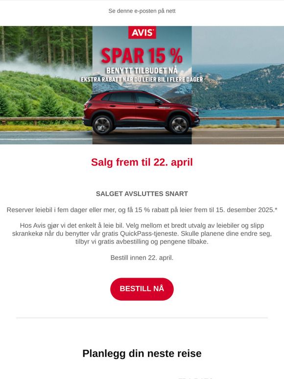 Salg - Siste sjanse til å spare 15 %