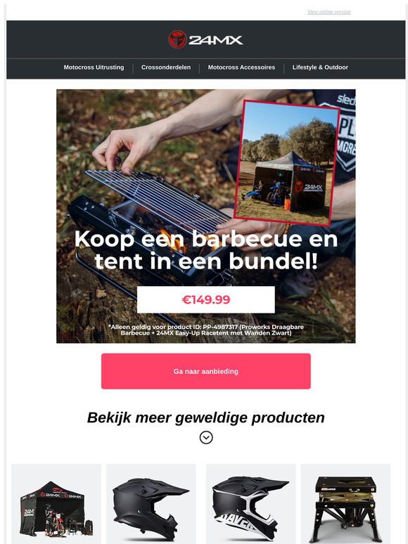 Koop een barbecue en tent in een bundel!