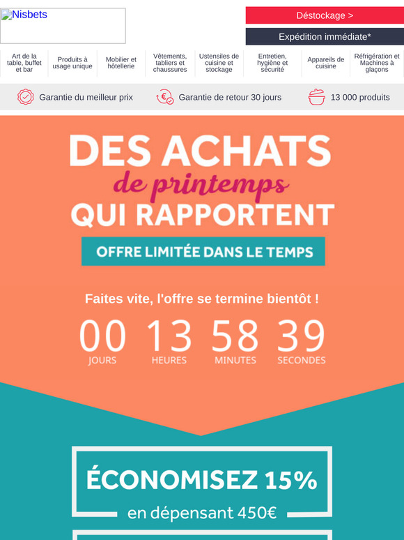 FIN CE SOIR ! Jusqu'à - 15% sur tout avec Des achats qui rapportent
