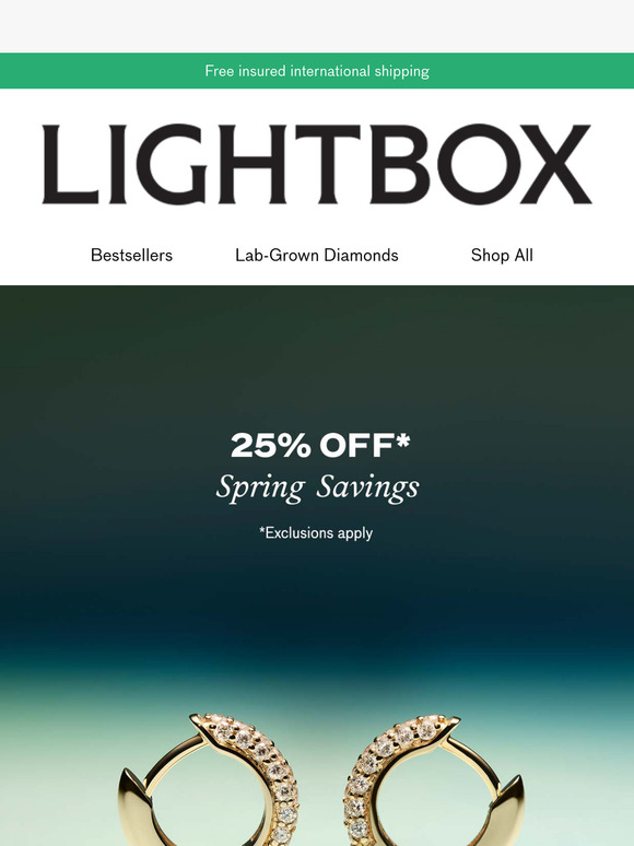 25% off hoops, huggies, & more