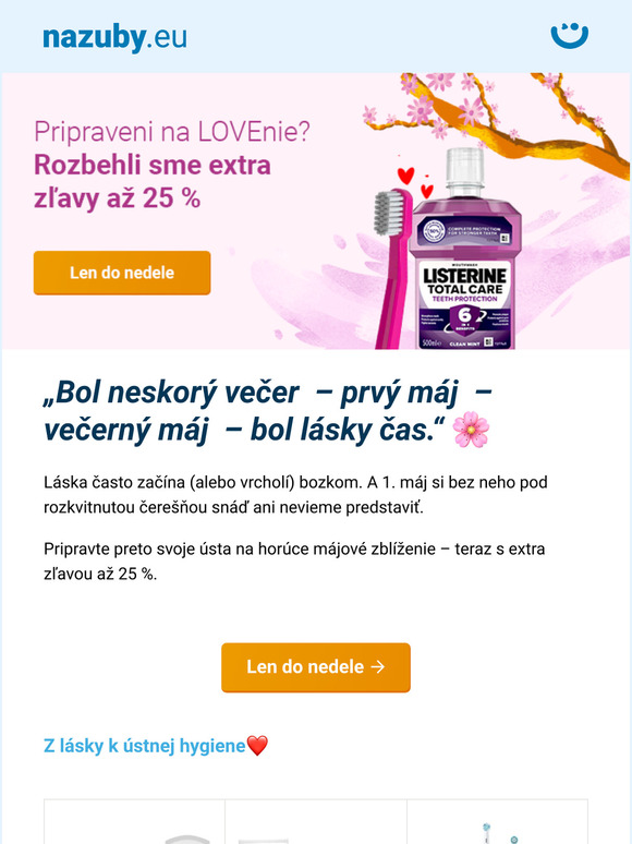 [Extra zľavy až 25 %] 🌸 Májová romanca s extra zľavou až 25 % →