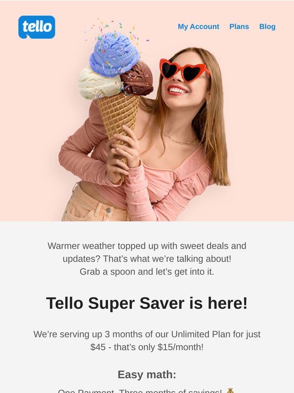 🍭 Sweet deals inside: Tello Super Saver, RCS and more!