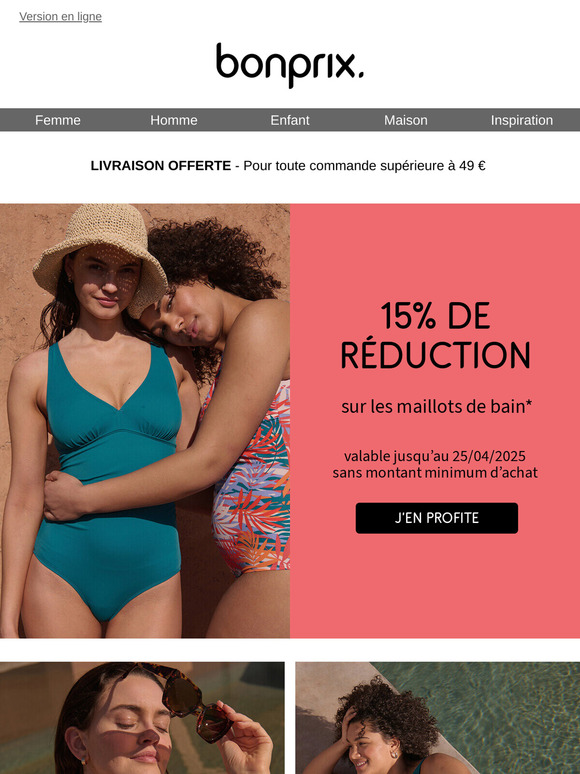 Un nouveau code promo de 15% vous attend 🩱🌴