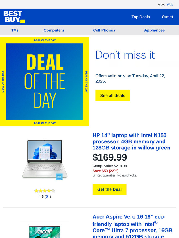 Today only: Save on a portable, high-performance HP laptop, plus more